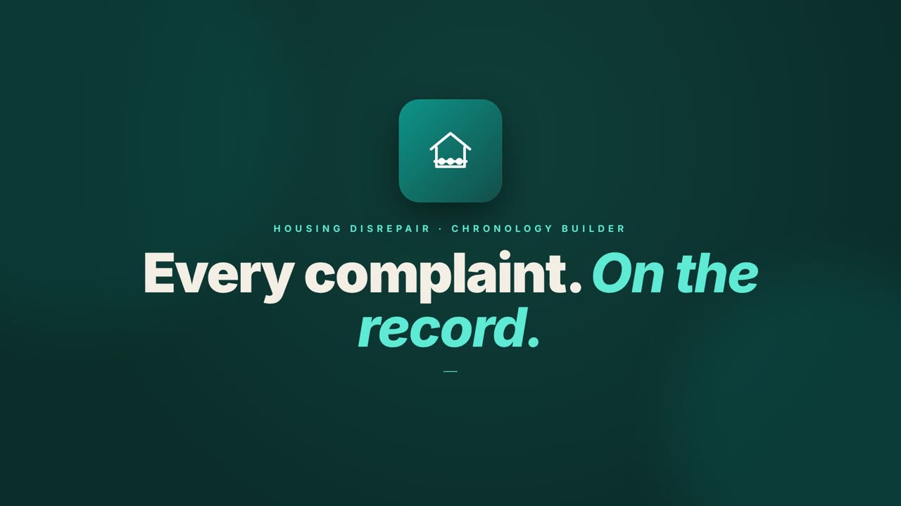 Disrepair Chronology Builder demo video thumbnail
