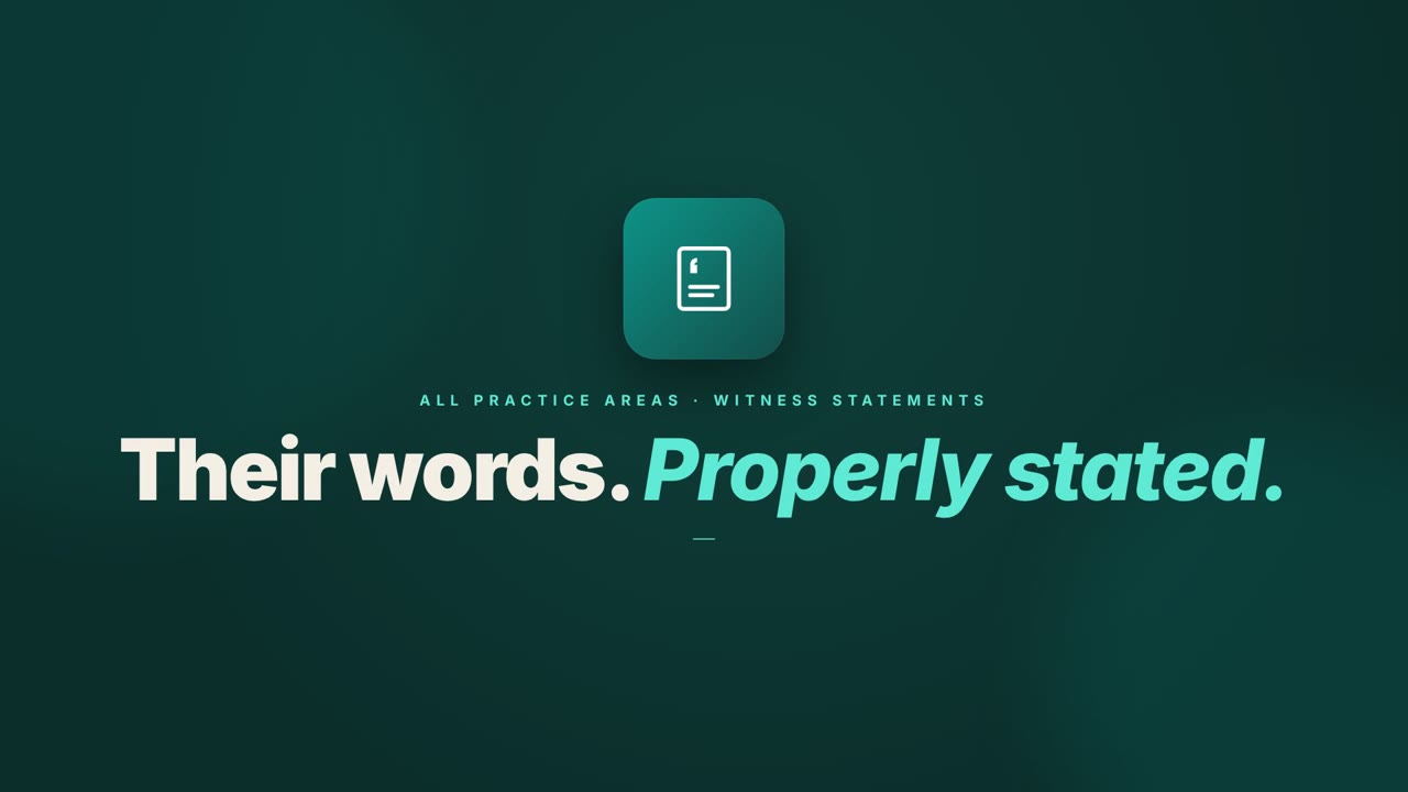 Witness Statement Generator demo video thumbnail